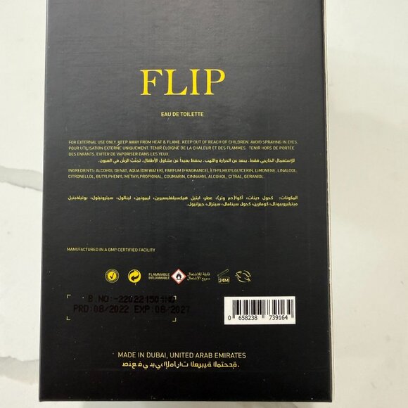 Flip by Swiss Collection EDT Men 100ml Inpired by Dior Sauvage - Picture 4 of 5